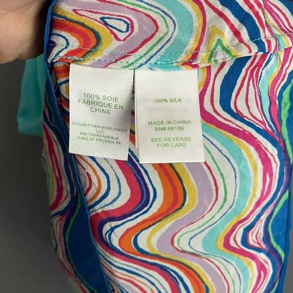 Lilly Pulitzer Sleeveless Rohan Silk Top Shirley Size XS - Picture 5 of 5